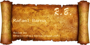 Rafael Barna névjegykártya