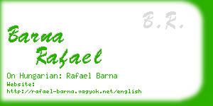 barna rafael business card